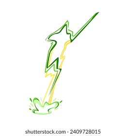 storm lightning effect cartoon. spark blue, strike magic, shock realistic storm lightning effect sign. isolated symbol vector illustration