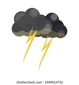 storm lightning natural disaster isolated