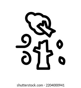 storm line icon illustration vector graphic
