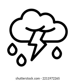 gráfico vectorial de ilustración de línea de tormenta