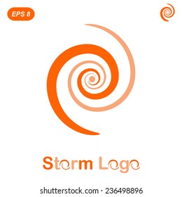 Storm logo concept, 2d flat illustration, vector, eps 8