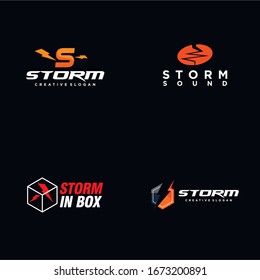 Design und Vektorillustration von Storm-Logos