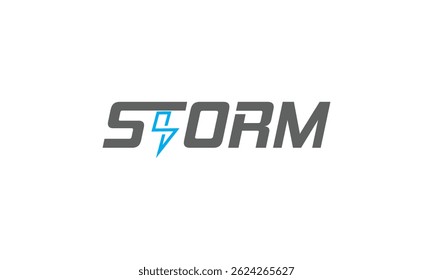 Storm Logo Design – Powerful Lightning and Thunder Icon for Energy or Sports Branding