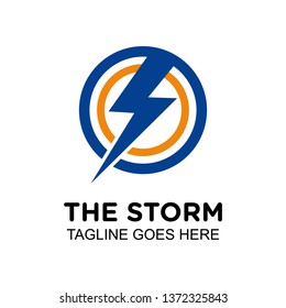 Storm logo - electric logo - clip art vector