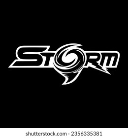 storm logo vector simple, clean, modern, premium.