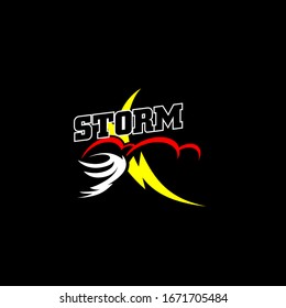 Storm logo vector template stock image