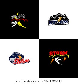 Storm logo vector template stock image