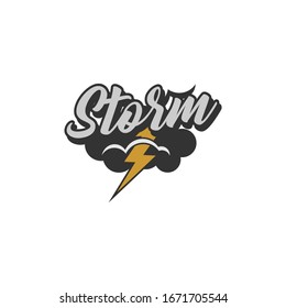 Storm logo vector template stock image