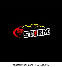 Storm logo vector template stock image