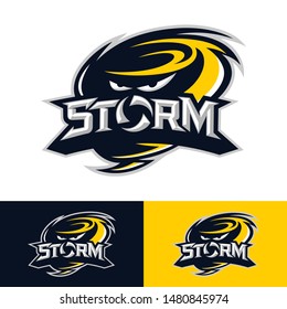 Storm Mascot For E-sport Logo, Vector Design