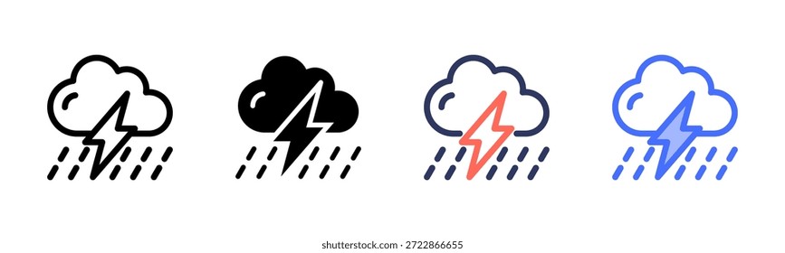Storm-Symbolsatz für mehrere Stile