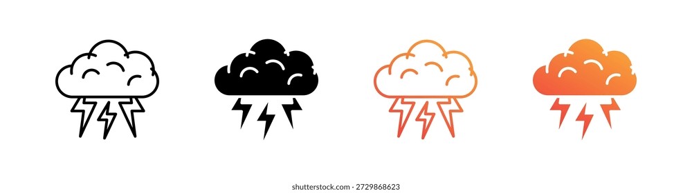 Storm Multiple Style Icon Set