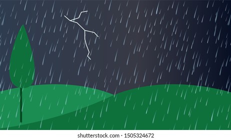 A storm nature scene Vector