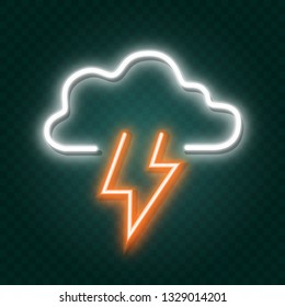 storm neon sign, illustration in vector format