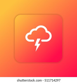 Storm orange bright app ui/ux Icon / Logo design