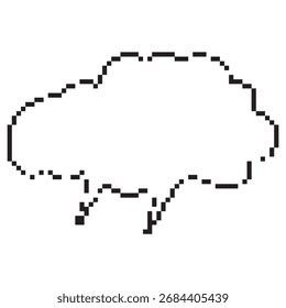 Storm-Pixel-Symbol, 8-Bit. Isolierte Vektorgrafik.