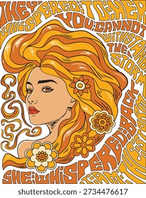 I Am The Storm Quote, Psychedelic Groovy Typography Vector Illustration