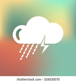 Storm with rain icon