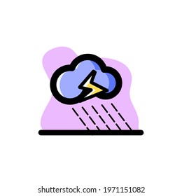 Storm Rain Weather Icon Conceptual Vector Illustration Design eps10 great for any purposes