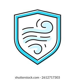 storm resistant label product caution color icon vector. storm resistant label product caution sign. isolated symbol illustration