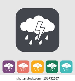 Storm. Single icon. Vector illustration.