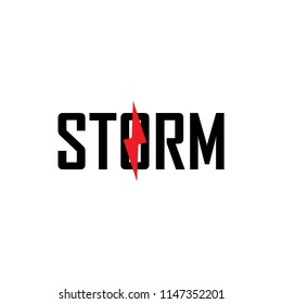 STORM Text Logo Letter Design