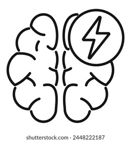 Storm thinking idea icon outline vector. Head business reason. Plan problem