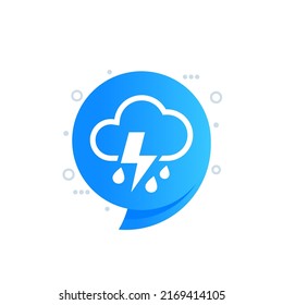 Storm or thunder icon for web