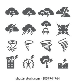Storm & Tornado icon set