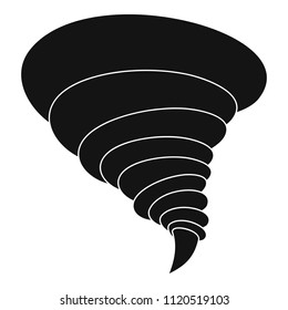 Storm tornado icon. Simple illustration of storm tornado vector icon for web design isolated on white background