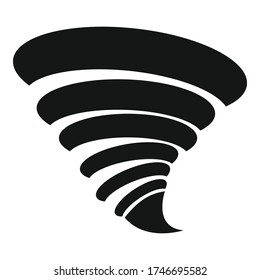 Icono de la tormenta de tornado. Ilustración simple del icono del vector de tornado de tormenta para el diseño web aislado en fondo blanco