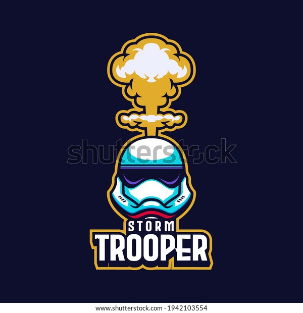 Storm trooper head\
e-sport logo design