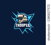 Storm trooper mascot, logo design. Skull Logo,Games illustration Vector Template