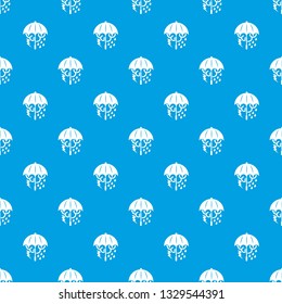 Storm umbrella pattern vector seamless blue repeat for any use