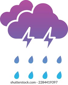 Storm vector icon. Can be used for printing, mobile and web applications.