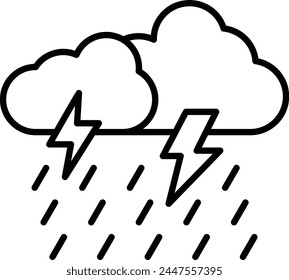 Icono de Vector de tormenta. Se puede utilizar para la impresión, aplicaciones móviles y de Web.