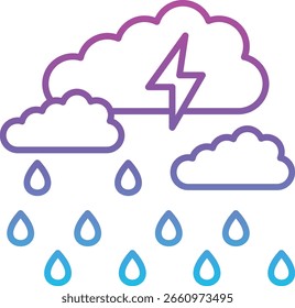 Ícone do vetor Storm. Pode ser usado para impressão, aplicativos móveis e da Web.
