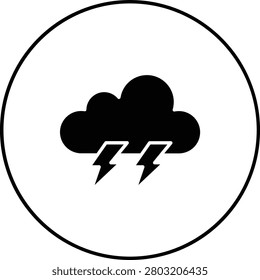 Storm vector icon. Can be used for printing, mobile and web applications.