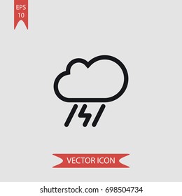 Storm vector icon, illustration symbol