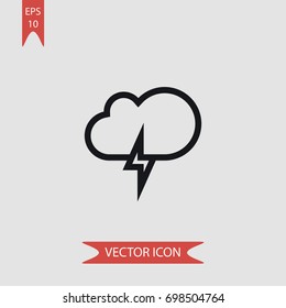 Storm vector icon, illustration symbol