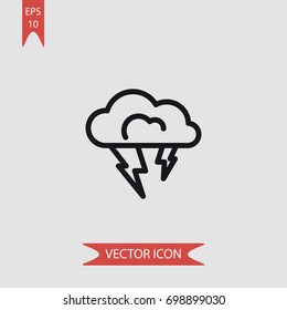 Storm vector icon, illustration symbol