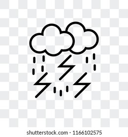 Storm vector icon isolated on transparent background, Storm logo concept