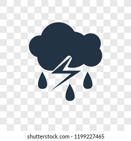 Storm vector icon isolated on transparent background, Storm transparency logo concept