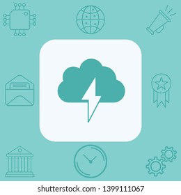 Storm vector icon sign symbol
