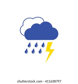 Storm vector icon. Weather forecast