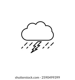Storm vector line icon icons design