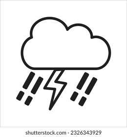 icono de línea vector de tormenta nuevo