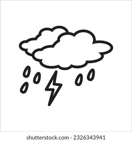 storm vector line icon new
