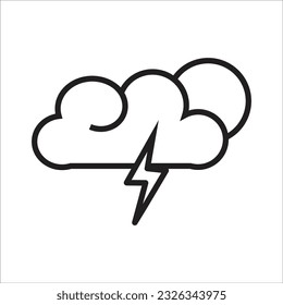 storm vector line icon new