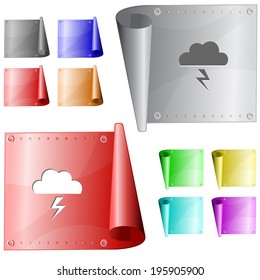 Storm. Vector metal surface.
